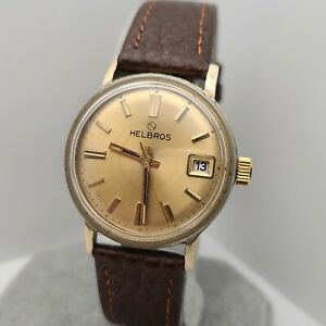 【送料無料】腕時計　ヴィンテージヘルブロスジュエルメンズマニュアルvintage helbros 17jewels mens manual winding watch ,fe 1401b date 1970s｜hokushin