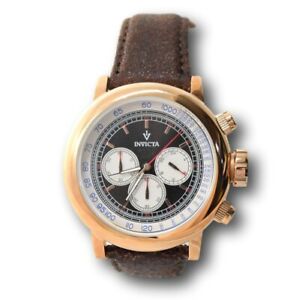 【送料無料】腕時計　インビクタメンズローズゴールドブラウンレザークロノグラフウォッチコレクションinvicta mens rose gold brown leather chronograph watch 13059 rare v collection