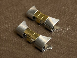 【送料無料】腕時計　チューダースチールゴールドエンドリンクtudor genuine 597 19mm steel and gold end links 32y｜hokushin
