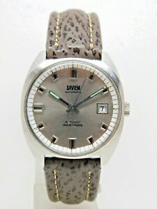 【送料無料】腕時計　モントルブレスレットボーテアシエヴィンテージmontre bracelet saviem automatic avec date, boite acier, vintage watch 23,416円