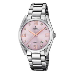 【送料無料】腕時計　オロロジオフェスティナドナボーイフレンドアッキオークアドランテローザジルコニorologio festina donna f16790d boyfriend acciaio quadrante rosa zirconi