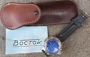 【送料無料】腕時計　オロロジオメッカニコオートマティックロッソソヴォリコペルフェットヌオーヴォorologio meccanico automatico russo sovietico amphibia perfetto nuovo