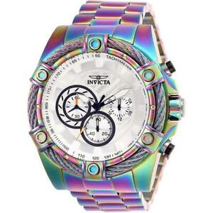 【送料無料】腕時計 インビクタボルトラウンドホワイトクロノグラフアナログinvicta bolt 25520 mens round white chronograph heat treated analog watch