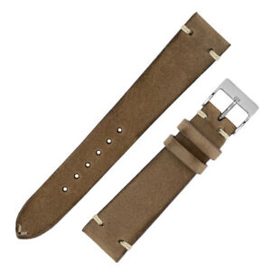 【送料無料】腕時計　イタリアンヴィンテージハンドメイドレザーウォッチストラップjpm italian vintage handmade luxury leather watch strap in tabac brown