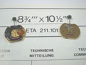 【送料無料】腕時計　グレードオリジナルeta 211101, rare, , complete, original watch movement for high grade watches 23,026円