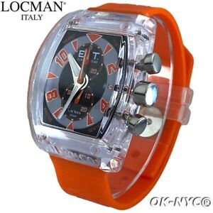 【送料無料】腕時計　ロクマンイタリアエルバチームクロノグラフクォーツlocman italy et elba team ref 370 chronograph wr 3 atm watch quartz 42x56 mm