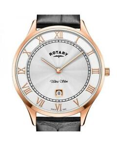 【送料無料】腕時計　ロータリーゲンツウルトラスリムローズゴールドトーンrotary gs0830401 gents ultra slim rose gold tone date 2 year warranty rrp ￡155 22,386円