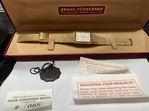 【送料無料】腕時計　ヴィンテージジュールユルゲンセンメンズゴールドトーンクトルズウォッチボックスvintage jules jurgensen mens gold tone quatrz watch old in the box