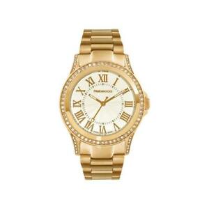 【送料無料】腕時計　オロロギドナレベッカアアッキオゴールドドラトビアンコスワロフスキーorologio donna rebecca ageooo04 acciaio gold dorato bianco swarovski swiss made