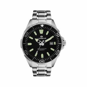 【送料無料】腕時計　オロロギオウオーロレンツサブダイバーブラッチャレアッチャイオネロサブorologio uomo lorenz sub diver 10200ff bracciale acciaio nero sub 200mt
