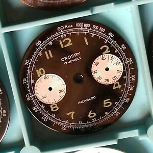 【送料無料】腕時計　カドランドモントレクロノグラフヴィンテージクロスビーヴィーナスインカブロックcadran de montre chronographe vintage crosby venus 188 incabloc 314mm 45minutes