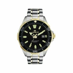 【送料無料】腕時計　オロロギウオーロレンツサブダイバーアッチャイオネロドラトゴールドサブorologio uomo lorenz sub diver 10200hh acciaio nero dorato gold sub 200mt