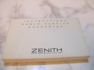 【送料無料】腕時計　ゼニスエルプリメロブランクzenith el primero international guarantee warranty booklet, unused, blank *6864