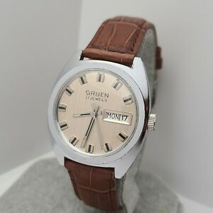 【送料無料】腕時計　ヴィンテージメンズマニュアルvintage gruen 1318 mens manual winding watch fe 1402c 17jewels 1970s