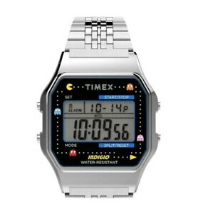 【送料無料】腕時計 コラボステンレススチールウォッチシルバーtimex x pacman collab 34mm stainless steel watch silver  amp; free shipping