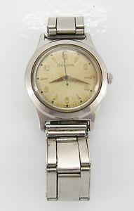 【送料無料】腕時計 ヴィンテージブローバステンレスvintage bulova stainless steel wristwatch