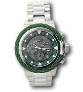 【送料無料】腕時計　インビクタボルトスポーツメンズシルバーグリーンクロノグラフウォッチinvicta bolt sport mens silver green 50mm anatomic chronograph watch 27797 rare