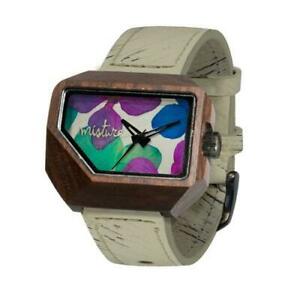 【送料無料】腕時計　ミストゥラジュノバリhandmade wooden watches with real flowers, mistura juno bali flowers