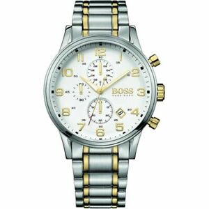【送料無料】腕時計　ブランドヒューゴボスデュアルトーンクロノグラフステンレスbrand hugo boss dual tone chronograph stainless steel men watch hb1513236