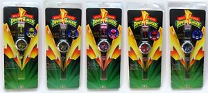 【貨物輸送無料】ウオッチ ヴィンテージマイティモルフィンパワーレンジャークォーツウォッチセットvintage 1994 mighty morphin power rangers 5 pc quartz watch set