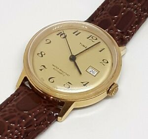 【貨物輸送無料】ウォッチ タイムスヴィンテージメンズマーリンレザーtimex vintage 1974 mens marlin viscount automatic self wind watch leather clean