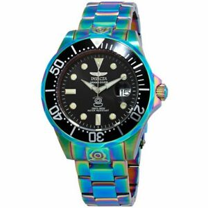 【貨物輸送無料】ウォッチ インビクタプロダイバーレアinvicta pro diver 26601 mens iridescent rainbow automatic watch 47粍 rare