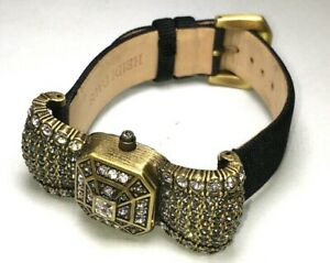 【貨物輸送無料】ウオッチ ハイジクリアスワロフスキークリスタルボウバッテリーheidi daus clear swarovski crystal bow wristwatch  needs battery