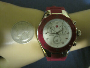 【貨物輸送無料】ウォッチ ステンレスタヒチゼリービーンクロノグラフbx 053 ladys stainless steel michele tahitian jelly bean  chronograph  watch