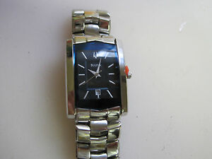 【貨物輸送無料】ウォッチ ステンレスブローバブレスレット294 mans  stainless steel bulova date  watch bracelet