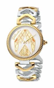 【貨物輸送無料】ウオッチ ジャストカヴァッリマグニフィカツートンステンレススチールjust cavalli womens jc1l045m0095 magnifica twotone ip stainless steel watch