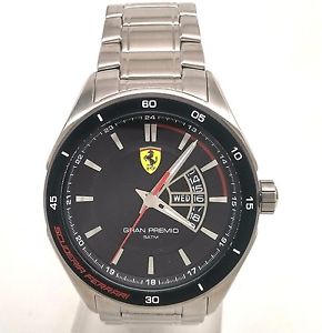 【貨物輸送無料】ウオッチ フェラーリメンズグランプレミオシルバートーンステンレススチールウォッチferrari mens 0830189 gran premio silvertone stainless steel watch preowned