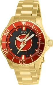 【貨物輸送無料】ウオッチ インビクタコミックスフラッシュゴールドトーンウォッチinvicta dc comics the flash womens automatic gold tone watch 26907 38粍