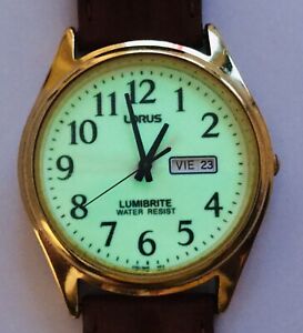 【貨物輸送無料】ウオッチ ヴィンテージロラスルミブライトウォッチスペインラウンドvintage lorus lumibrite watch english amp; spanish calendar day of week round