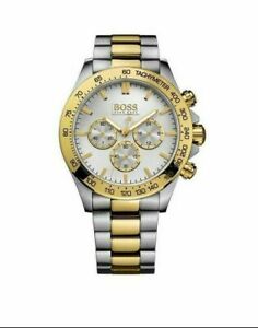 【貨物輸送無料】ウオッチ ヒューゴボスメンズイコンツートーンブレースhugo bosss mens ヘモグロビン1512960 ikon two tone bracelate chrono next day delivery