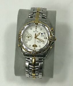 【送料無料】腕時計　ブローバビブラアラームトーンステンレスbulova millennia 98a48 vibra alarm 38mm two tone stainless steel watch｜hokushin