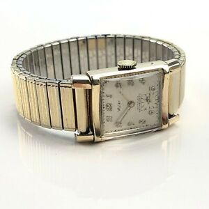 【送料無料】腕時計　ヴィンテージワイラーインカフレックスゴールドタンクグーvintage wyler incaflex 10k gold filled antimagnetic 17j tank wristwatch runs goo