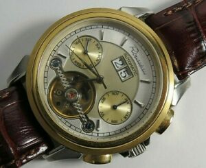 【貨物輸送無料】ウオッチ ヴィンテージメンズルソースケルトンウォッチゴールドメッキランvintage mens rousseau automatic ro980 559 some skeleton watch bz gold plated run