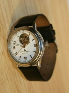 【貨物輸送無料】ウオッチ ジャックレマンオープンハートjacques lemans open heart automatic watch 1849