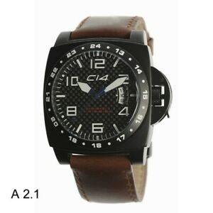 【送料無料】腕時計 カーボンウォッチレザーストラップブラウンcarbon 14 a21 watch automatic 46 mm leather strap brown retail 499|hokushin