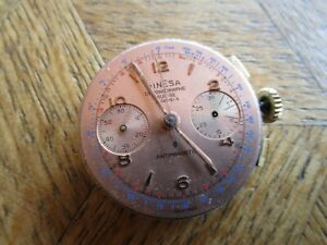 【送料無料】腕時計 ビンビンサクロノグラフマニュアルムーブメントカルランデロンvintage used binesa chronograph manual movement cal landeron 51 for parts|hokushin