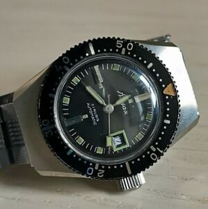 【貨物輸送無料】ウオッチ ダイバーヴィンテージウォッチムーブメントレディdiver vintage watch automatic eta movement lady 29粍 big crown