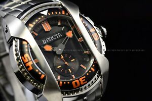 【貨物輸送無料】ウオッチ インビクタメンズアクラダイバーサブセカンドクォーツオレンジブラックブレスレットウォッチ