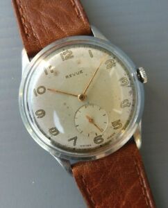 【貨物輸送無料】ウオッチ オロロジオモントルウォッチヴィンテージアンニrevue  orologio montre uhr  vintage  anni 40