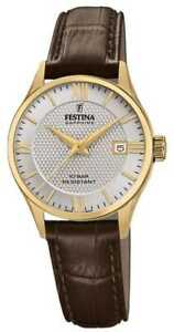 【送料無料】腕時計　フェスティナスイスブラウンレザーストラップウォッチfestina womens swiss made brown leather strap f200112 watch 8｜hokushin