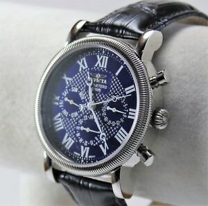 【貨物輸送無料】ウオッチ インビクタメンズクロノグラフウォッチスイスクォーツサファイアクリスタルレザーinvicta mens chronograph watch, 2879, swiss quartz, sapphire crystal, leather