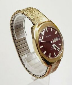 【貨物輸送無料】ウオッチ レアメンズヴィンテージゴールドメッキウォッチブローバシーキングrare mens vintage 1970 swiss automatic 10k gold plated watch bulova sea king