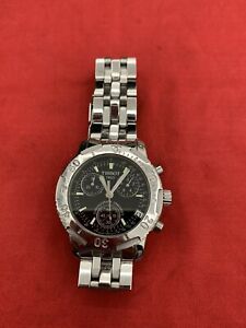 【貨物輸送無料】ウオッチ ティソクロノグラフクアルツウォッチメンスティールモントルティソtissot prs 200 chronograph  200mt quartzwatch for mensteel montre tissot
