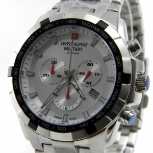 【貨物輸送無料】ウオッチ スイスアルパインスターファイタークロノエーデルシュタールswiss alpine military 70439132 star fighter herren uhr chrono edelstahl neu