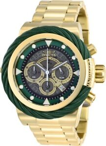 【貨物輸送無料】ウオッチ インビクタボルトクォーツクロノグリーンベゼルケースブレスレット27804 invicta bolt quartz chrono green wired bezel 50粍 case ss bracelet watch