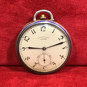 【貨物輸送無料】ウオッチ モントレグーセットクロノメトレアンアージェントメカニークmontre a gousset cyma chronometre en argent mecanique